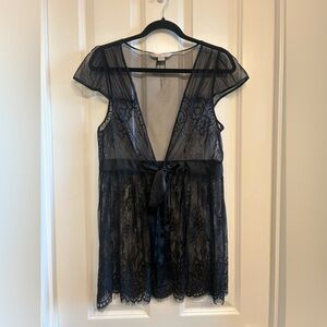 Victoria’s Secret Black Lace Robe
